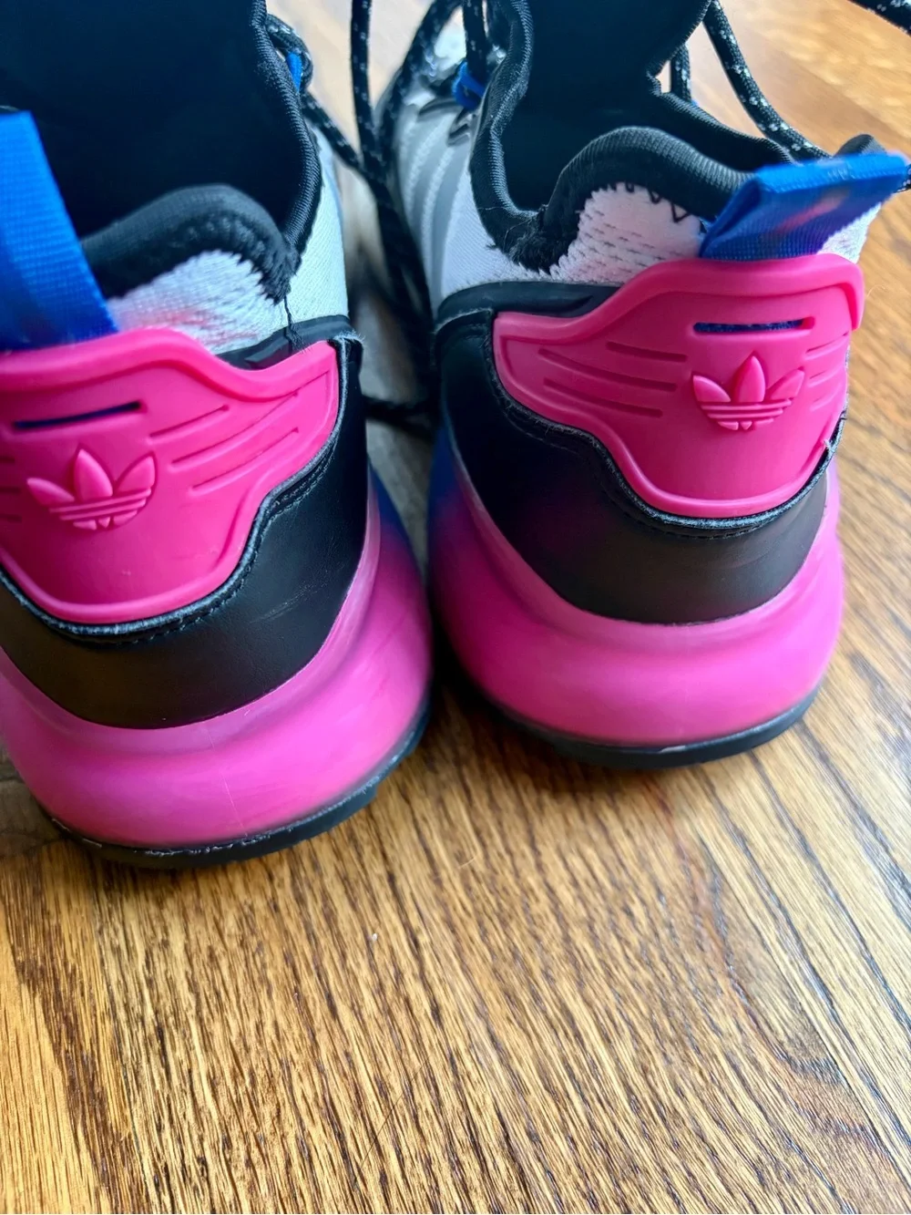 Adidas ZX 2K Boost J Gradient Sneakers US 6 White Blue Pink FY1942